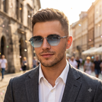 CATERSIDE Retro Y2K – Bezoprawkowe Okulary Przeciwsłoneczne Unisex z Ochroną UV400