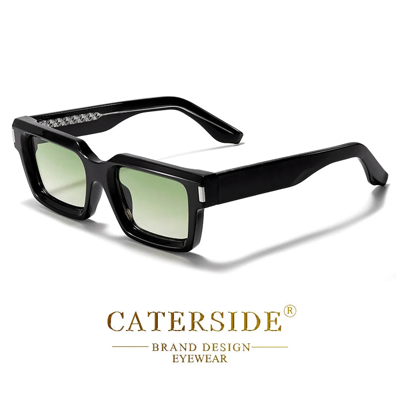 CATERSIDE Okulary Punk Kwadratowe Małe Ramki