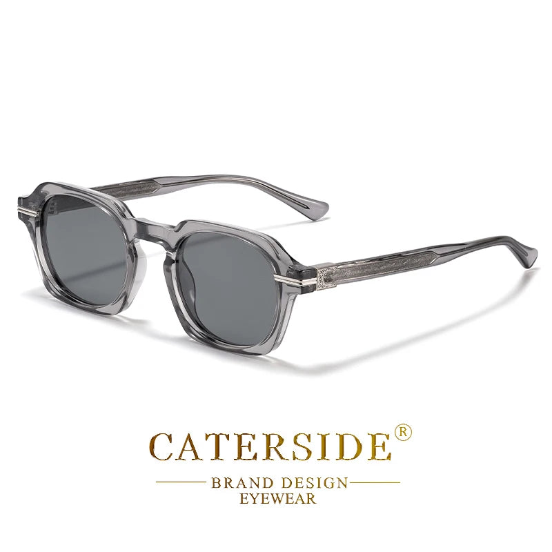 CATERSIDE Vintage Punk – Prostokątne Okulary Przeciwsłoneczne