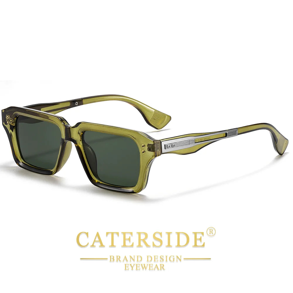 CATERSIDE Square Premium – Retro Okulary Przeciwsłoneczne z Metalowym Detalem i UV400