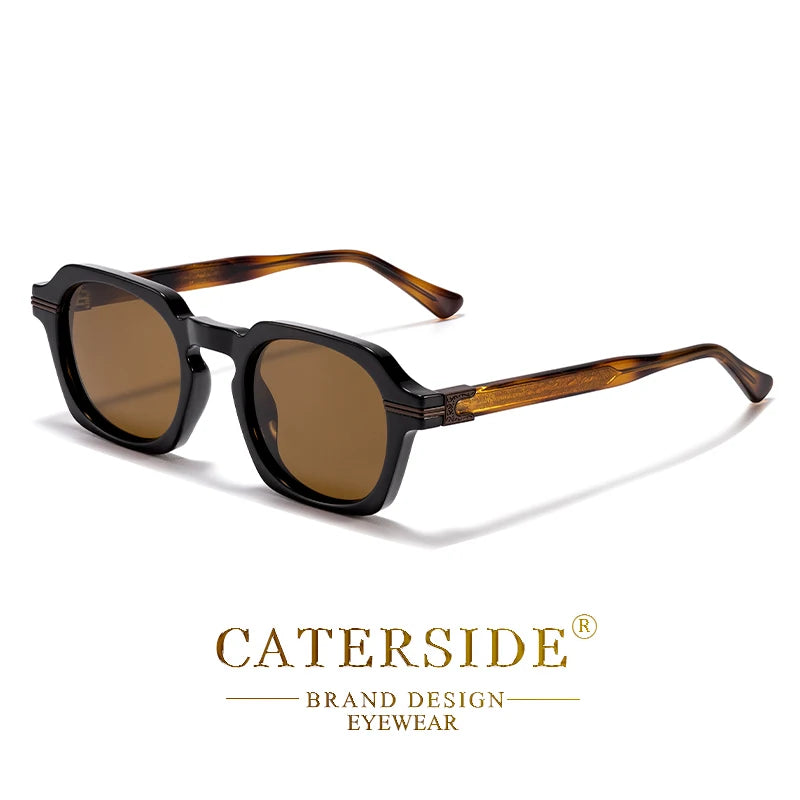 CATERSIDE Vintage Punk – Prostokątne Okulary Przeciwsłoneczne