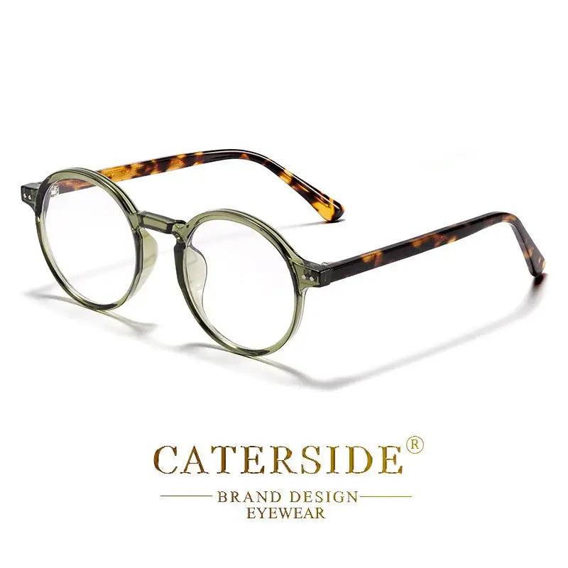 CATERSIDE Okulary Okrągłe Retro TR90 do Komputera