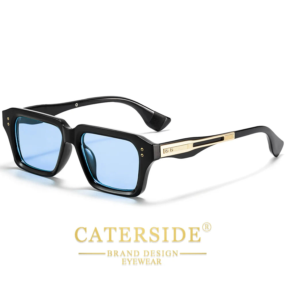 CATERSIDE Square Premium – Retro Okulary Przeciwsłoneczne z Metalowym Detalem i UV400