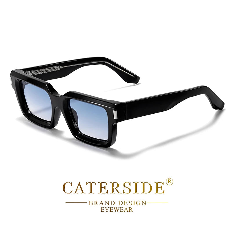 CATERSIDE Okulary Punk Kwadratowe Małe Ramki
