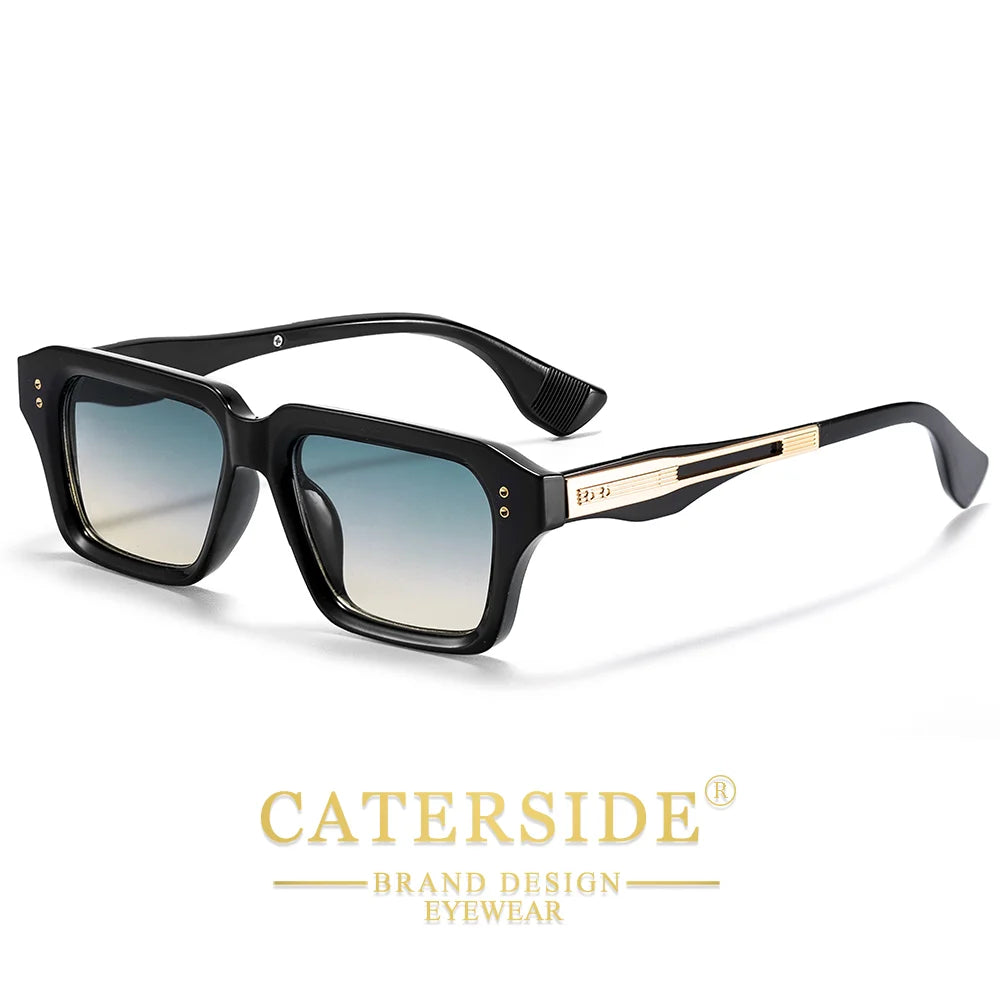 CATERSIDE Square Premium – Retro Okulary Przeciwsłoneczne z Metalowym Detalem i UV400
