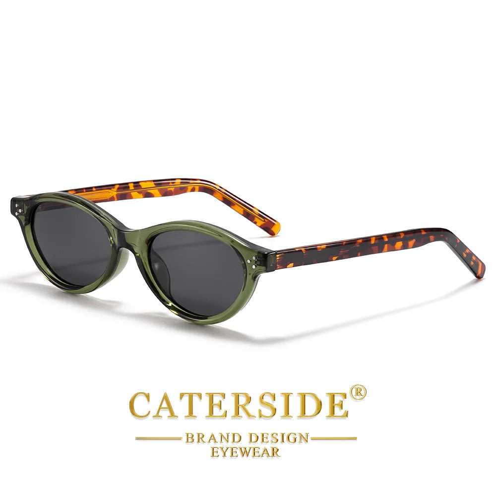 CATERSIDE Okulary Owalne Retro Polaryzacyjne Kocie Oko UV400