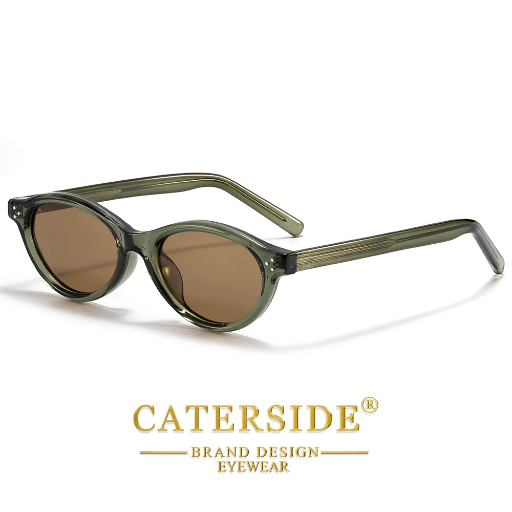 CATERSIDE Okulary Owalne Retro Polaryzacyjne Kocie Oko UV400