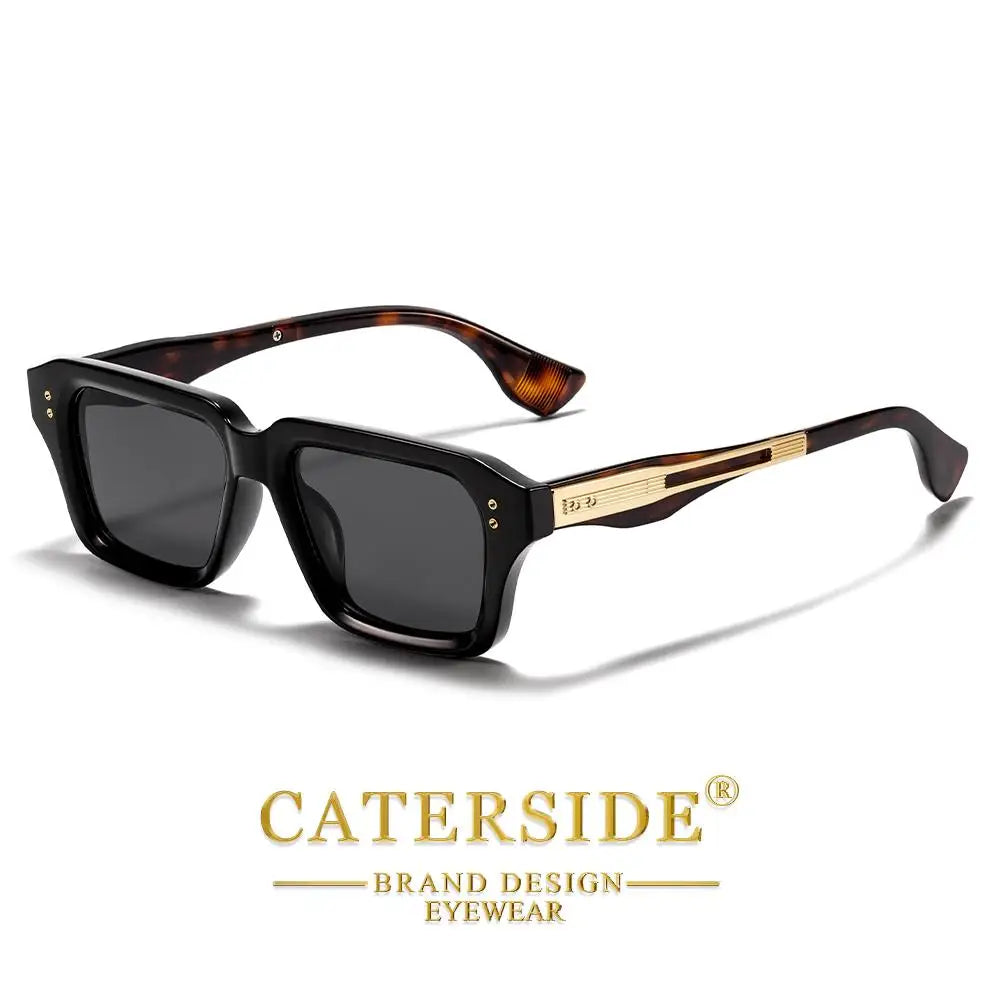 CATERSIDE Square Premium – Retro Okulary Przeciwsłoneczne z Metalowym Detalem i UV400