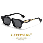 CATERSIDE Square Premium – Retro Okulary Przeciwsłoneczne z Metalowym Detalem i UV400