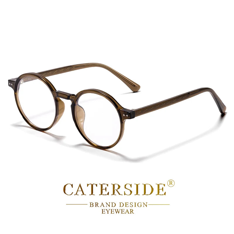 CATERSIDE Okulary Okrągłe Retro TR90 do Komputera