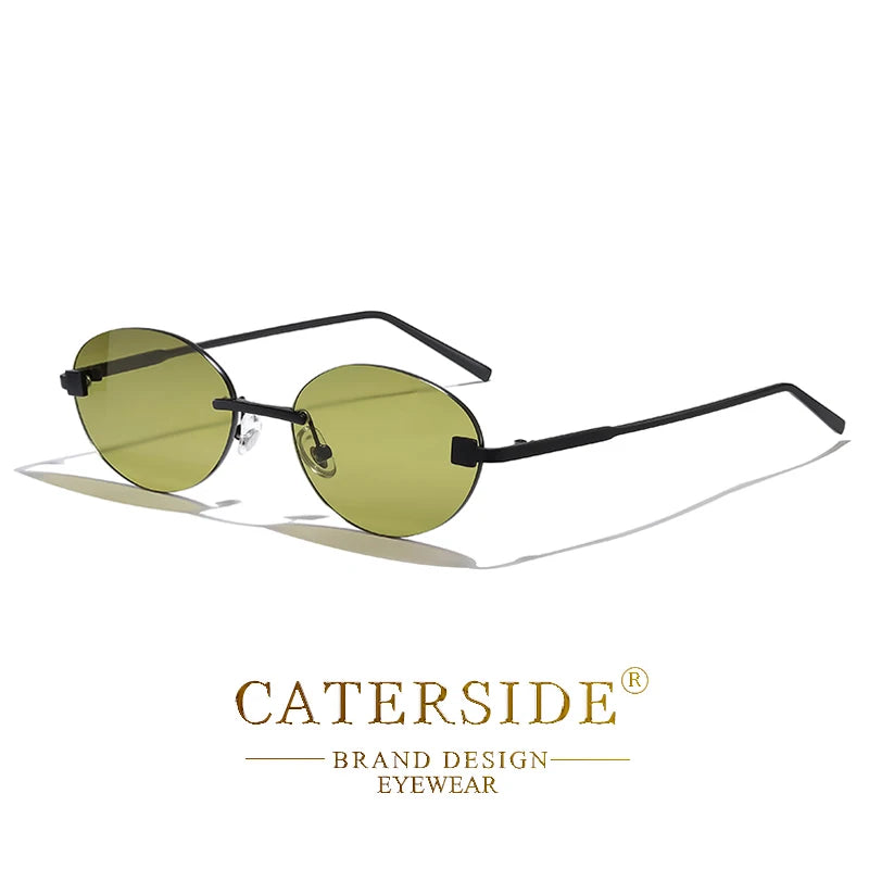 CATERSIDE Okulary Vintage Bezramkowe Gradientowe