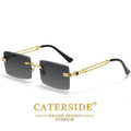 CATERSIDE Okulary Bezramkowe Prostokątne Punk UV400