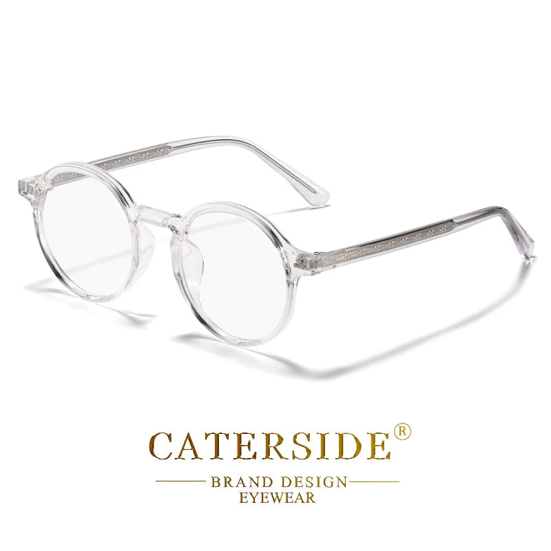 CATERSIDE Okulary Okrągłe Retro TR90 do Komputera