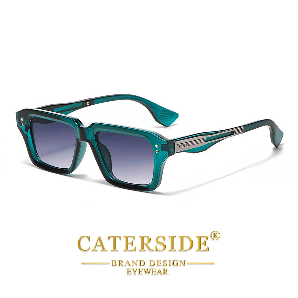CATERSIDE Square Premium – Retro Okulary Przeciwsłoneczne z Metalowym Detalem i UV400