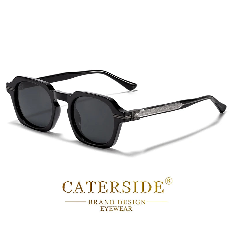 CATERSIDE Vintage Punk – Prostokątne Okulary Przeciwsłoneczne