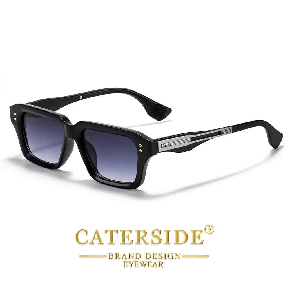 CATERSIDE Square Premium – Retro Okulary Przeciwsłoneczne z Metalowym Detalem i UV400
