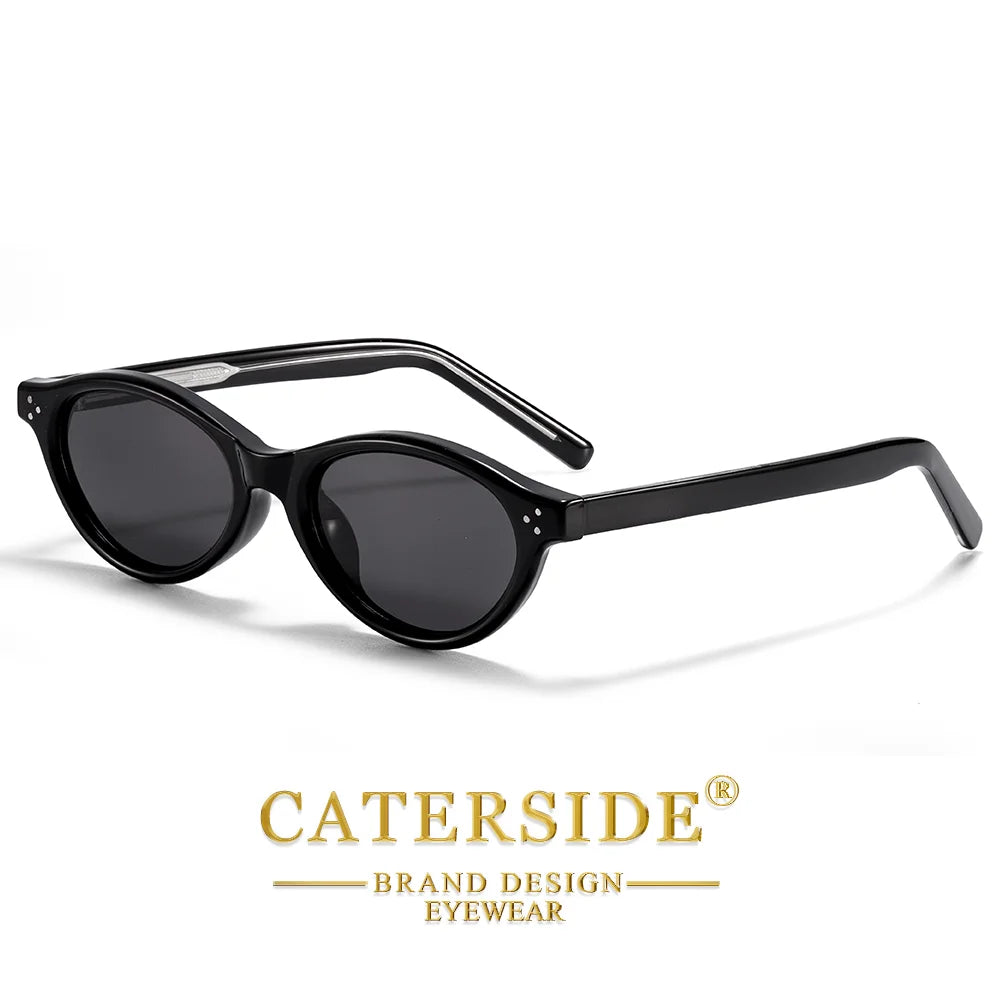 CATERSIDE Okulary Owalne Retro Polaryzacyjne Kocie Oko UV400
