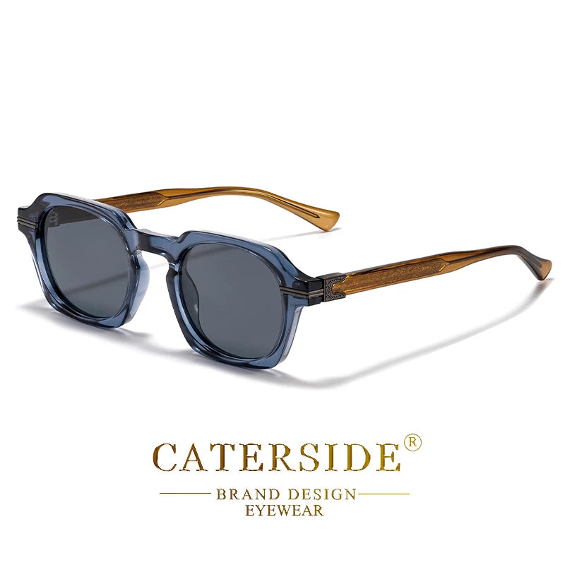 CATERSIDE Vintage Punk – Prostokątne Okulary Przeciwsłoneczne