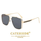 CATERSIDE Okulary Oversize Kwadratowe Metalowe do Jazdy